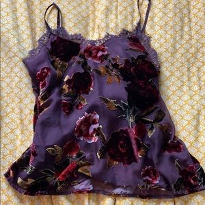 Velvet Floral Tank